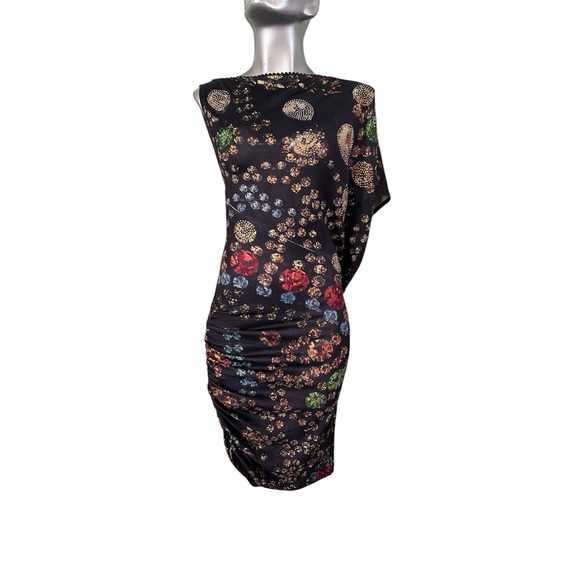 Custco Barcelona Vintage Rhinestones Embellished Dress Small Whimsigoth Festival
